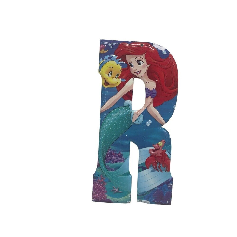 Little Mermaid Disney Metal R Sign 10"x 5.5" Open Road Brands Wall Décor